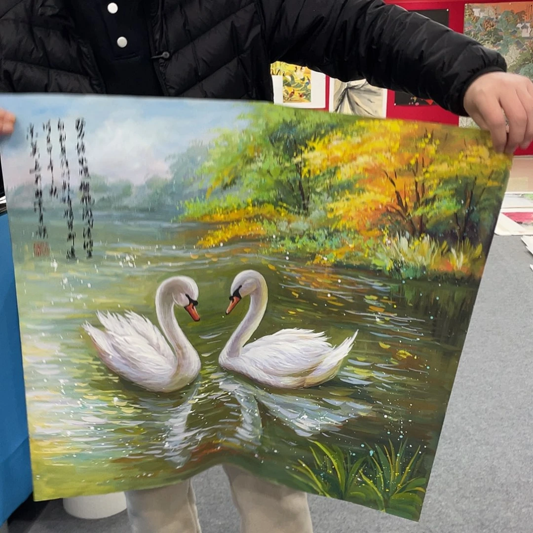 国画今天上午国画作品展示