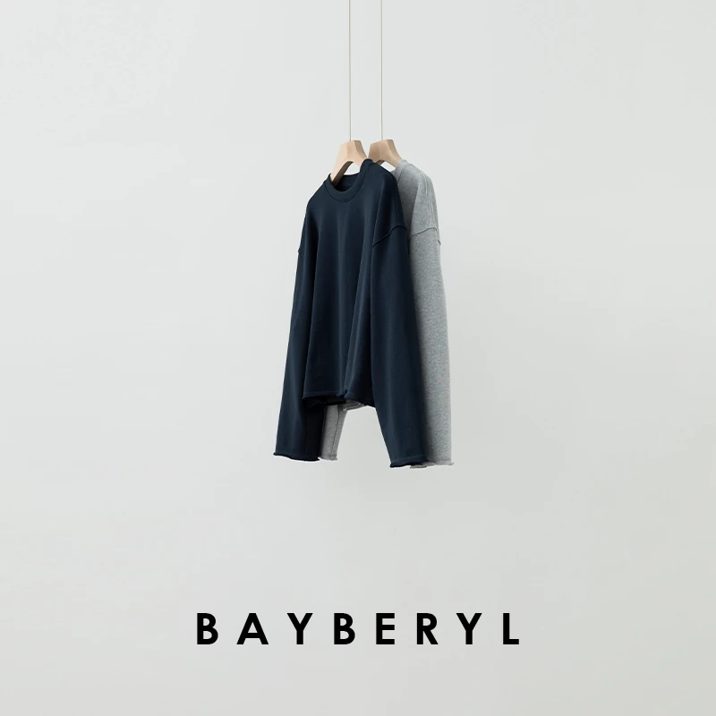 BAYBERYL老贝漫游套*上衣卷边休闲圆领25春卫衣NT4K1531-12/28