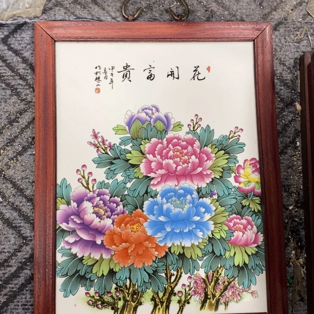 瓷片37*28*1景德镇瓷板画柴窑烧制