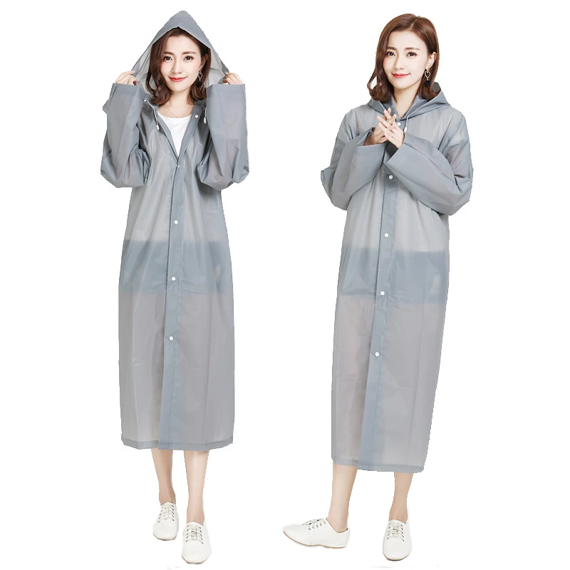M男女款EVA无毒无味非一次性透明成人雨衣户外骑行旅游电动车雨披