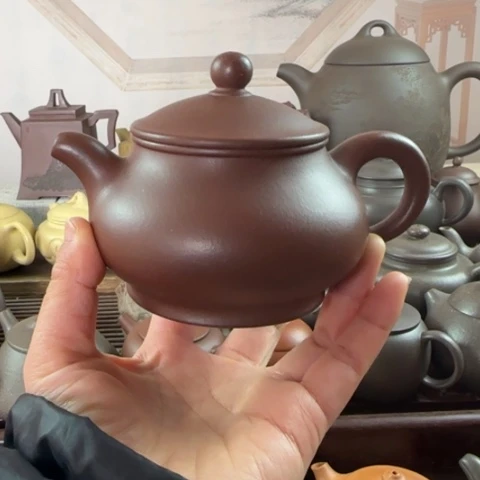 紫砂茶壶底槽清料230cc