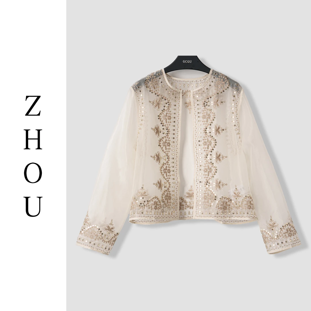 米色设计感小众轻奢外套-21515