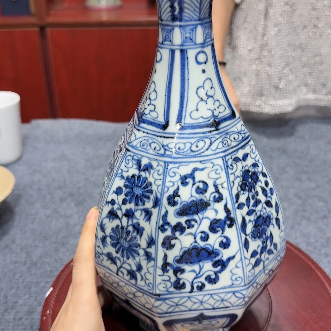 海***痛瓷片青花瓶子一件完整完整完整