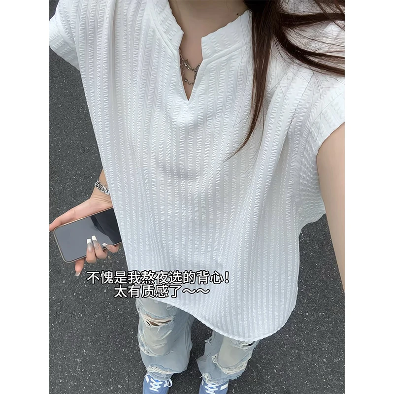 cleanfit肌理感无袖背心男款夏季潮牌v领t恤美式高街纯色运动坎肩