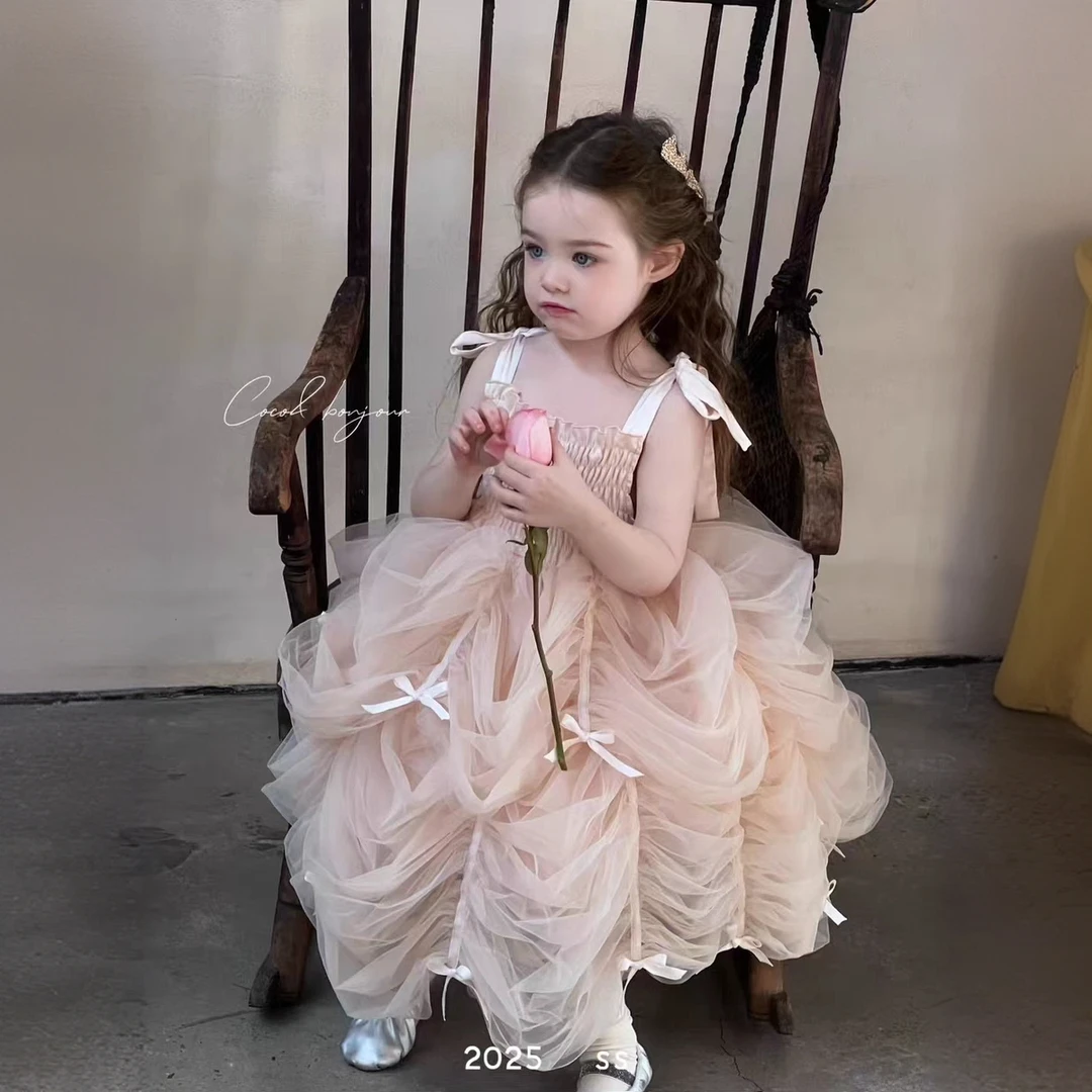 2025年新款春夏粉色公主裙