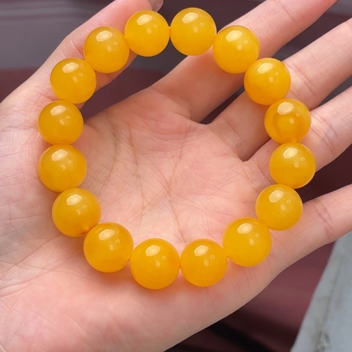 未镶嵌琥珀裸石焦皮红手串