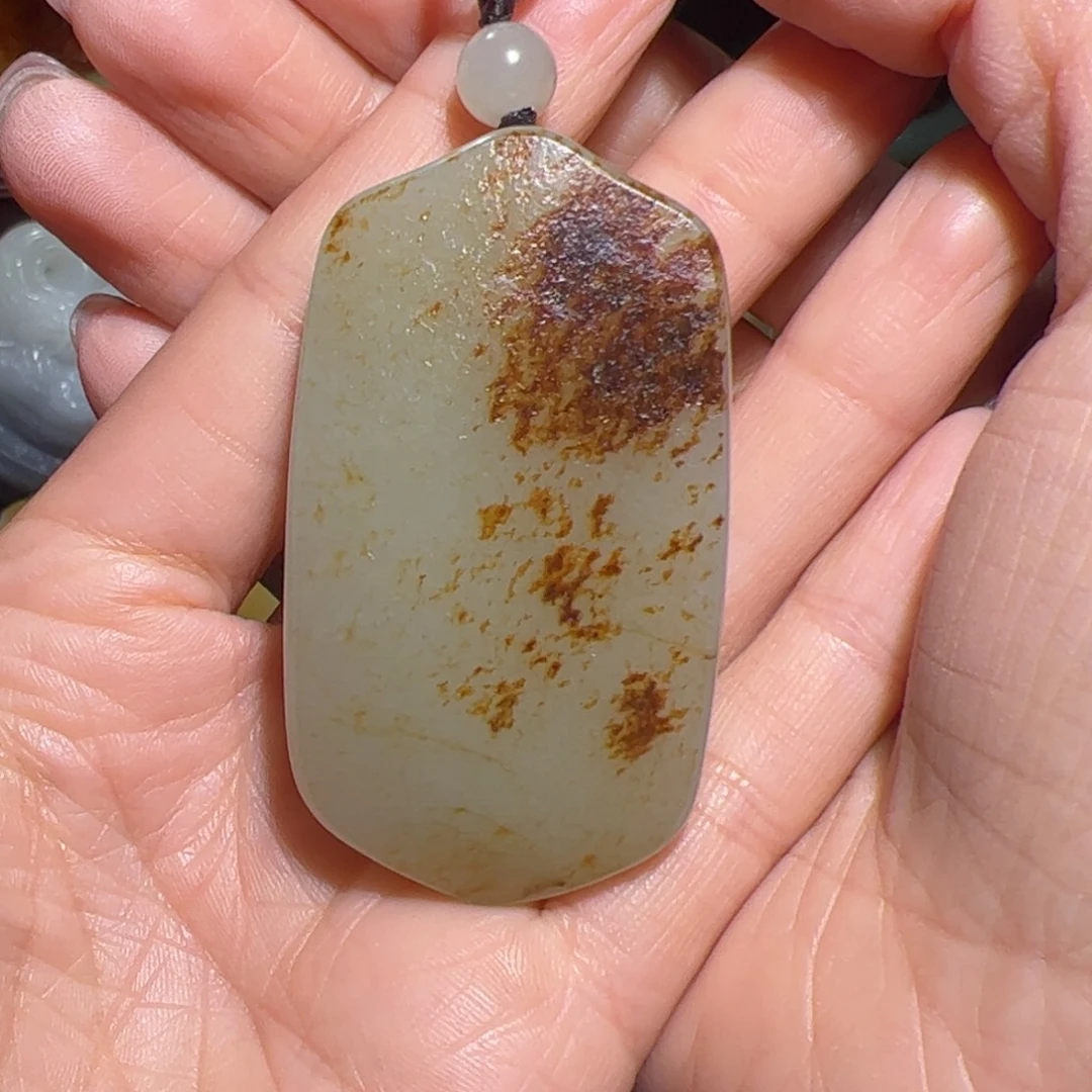 岁***月和田玉未镶嵌挂件