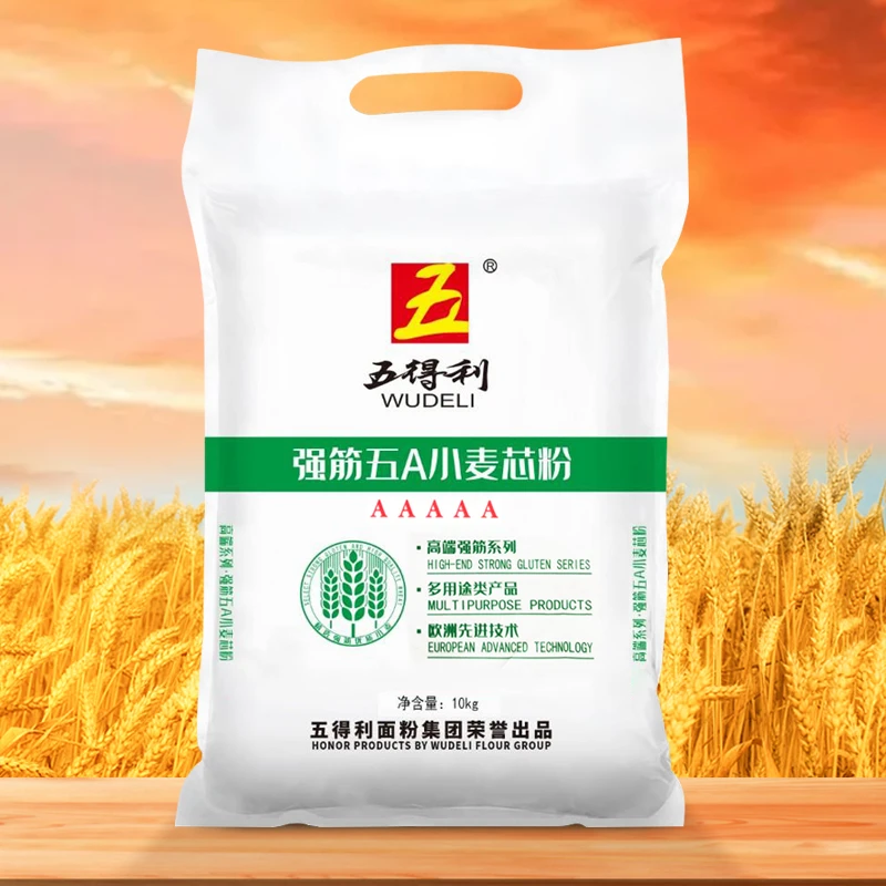 【五得利面粉】强筋五A小麦芯粉10kg优质劲道面食制作通用面粉20斤