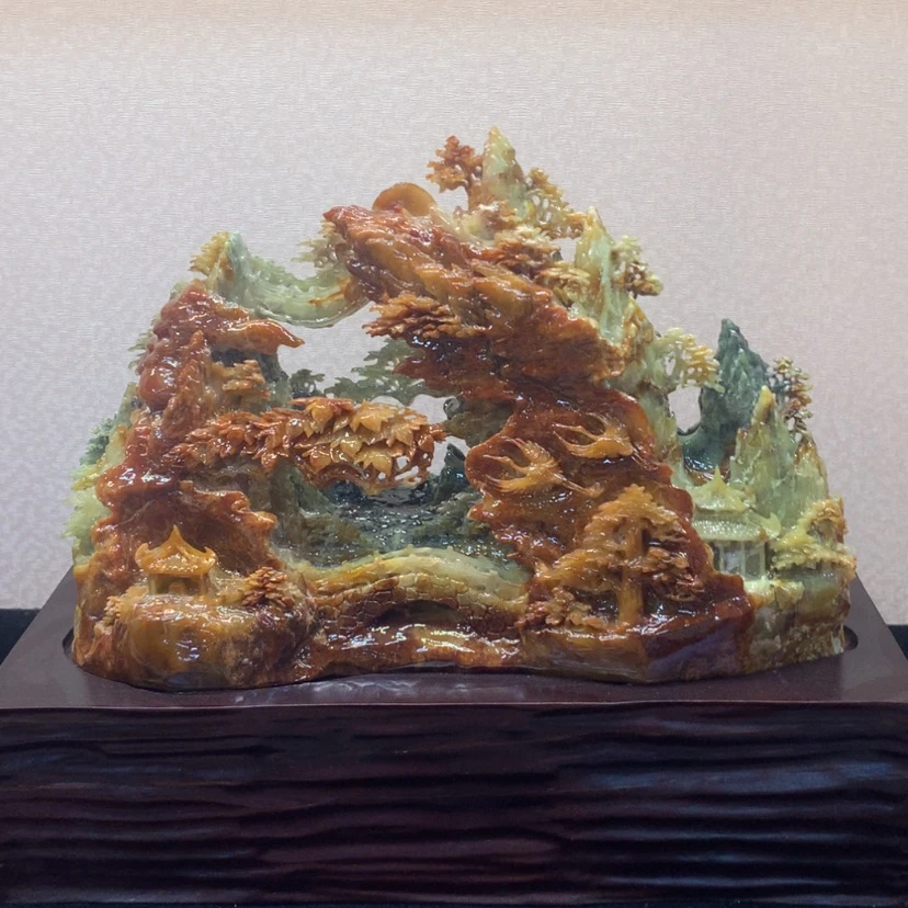 【闪购商品】未镶嵌蛇纹石玉摆件覆膜