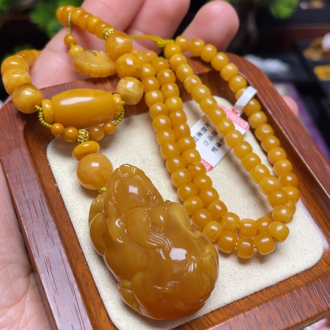 蜜蜡颈饰未镶嵌项链