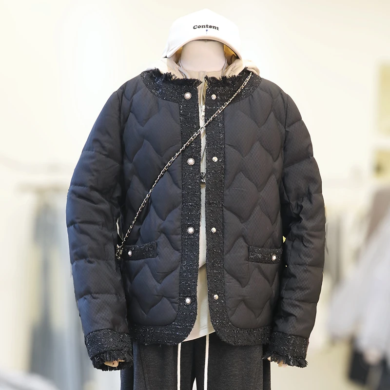 【福利】大码女装短款羽绒服女冬季百搭显瘦胖mm小香风外套/24609