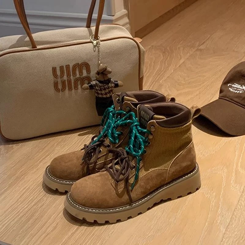 【维米克设计师版】明星同款百搭新款时髦马丁靴女英伦风厚底登山