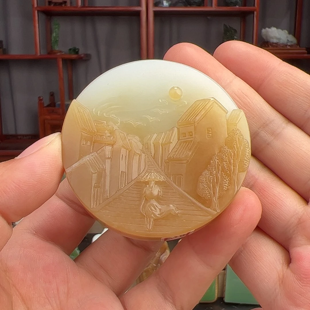 和田玉未镶嵌挂件