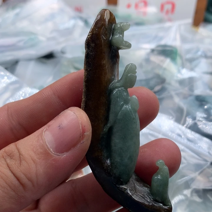 翡翠未镶嵌颈饰保真天然a货翡翠