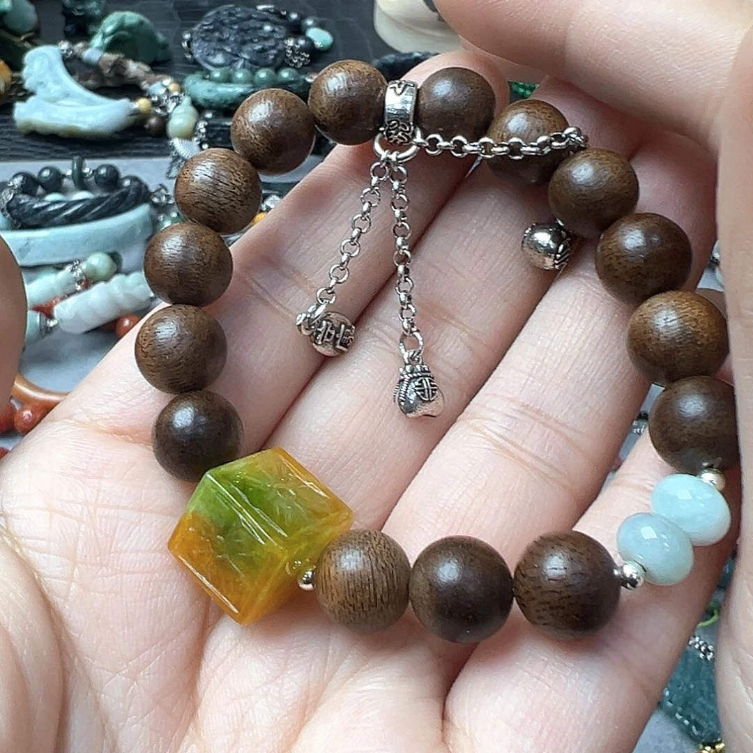 翡翠手链未镶嵌炸