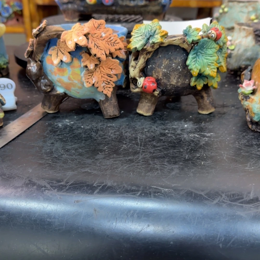 彩***街本默花器麦饭石花盆