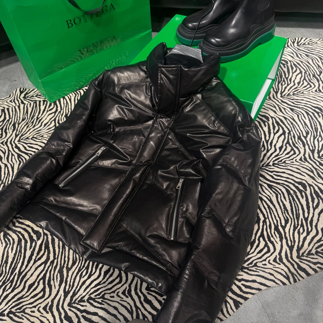 86000版 進口胎牛皮鹅绒真皮羽绒服男外套