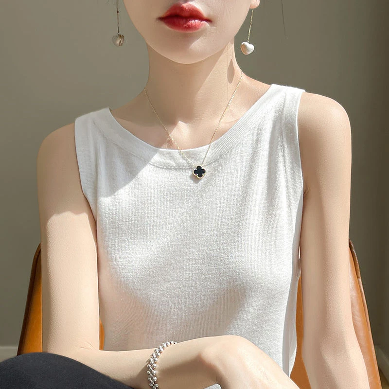 吊带小背心女士冰爽丝针织夏外穿内搭打底无袖夏季修身显瘦上衣