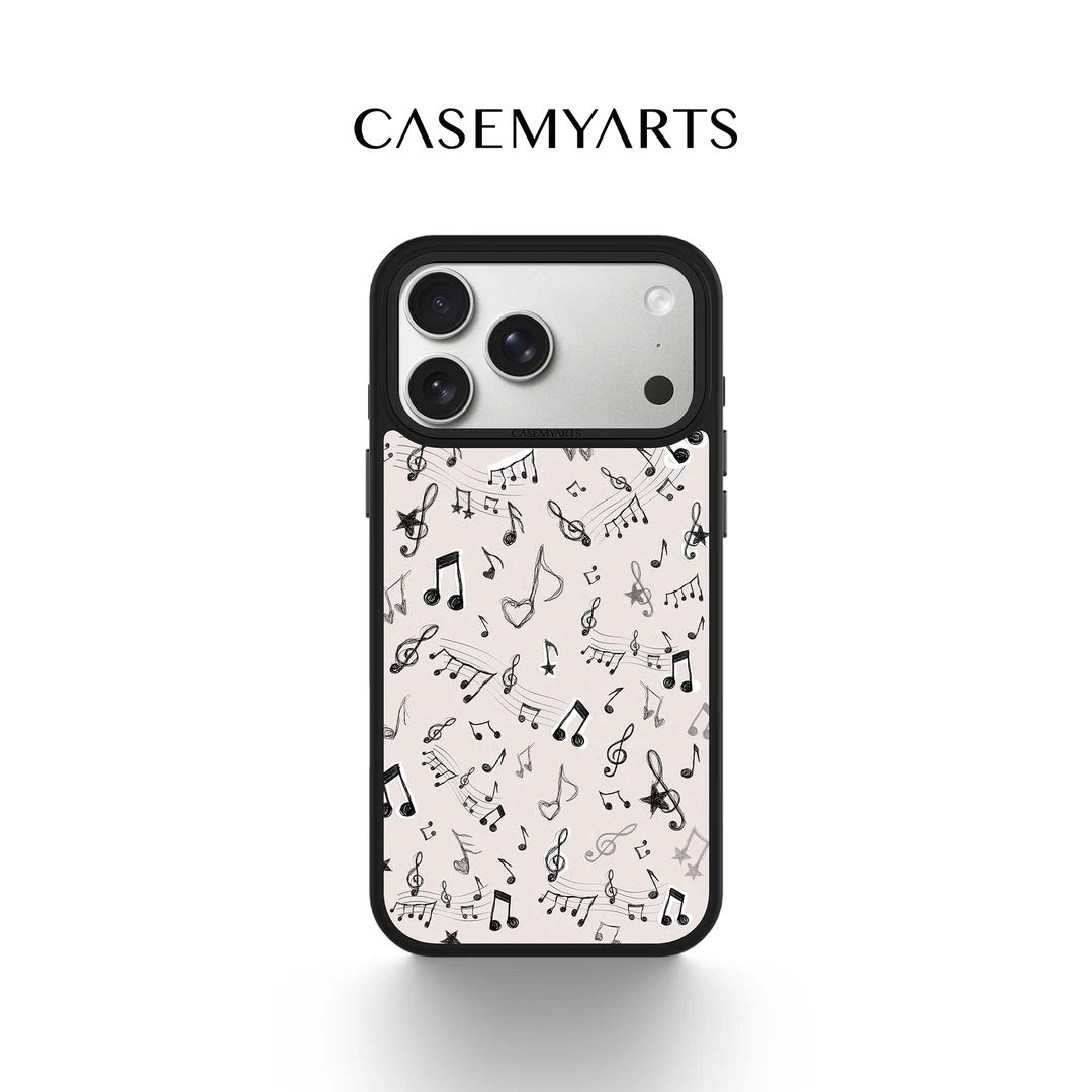 CASEMYARTS音符轻薄防摔磁吸手机壳适用苹果17/16/15/Pro/Max