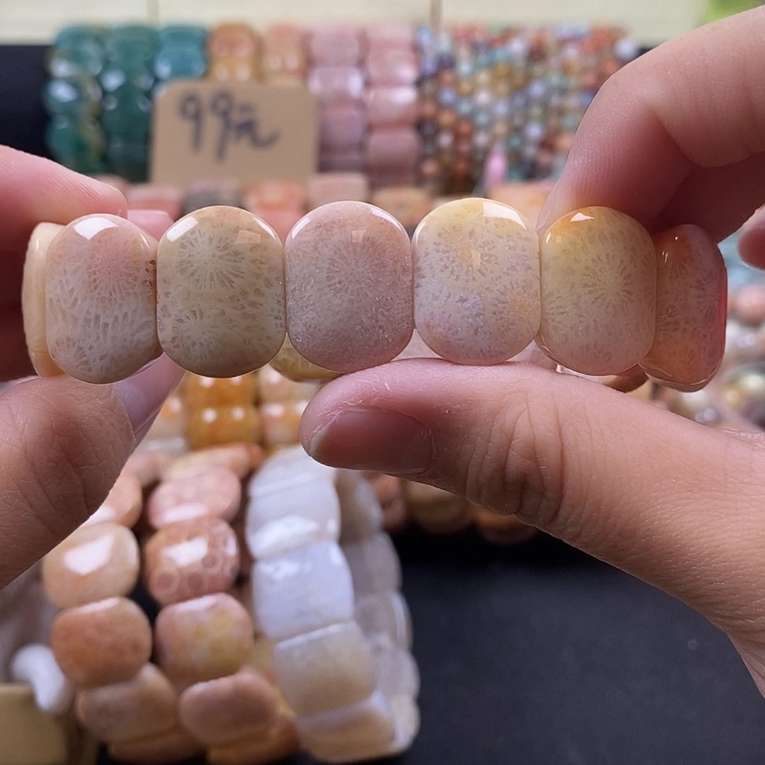 硅化珊瑚（珊瑚玉）未镶嵌手牌 上新 10
