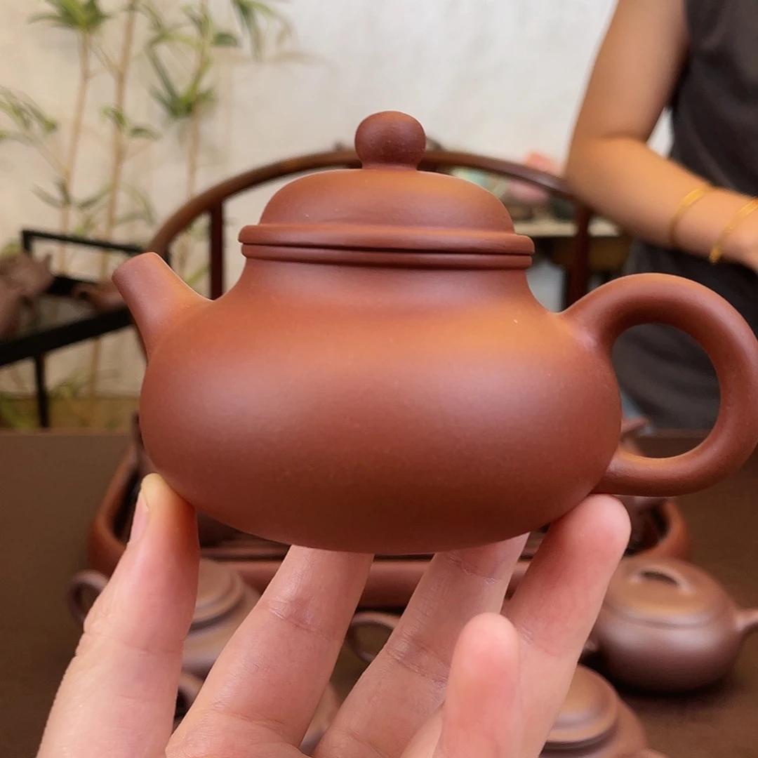 诚***澤茶壶紫砂红皮龙容天170cc