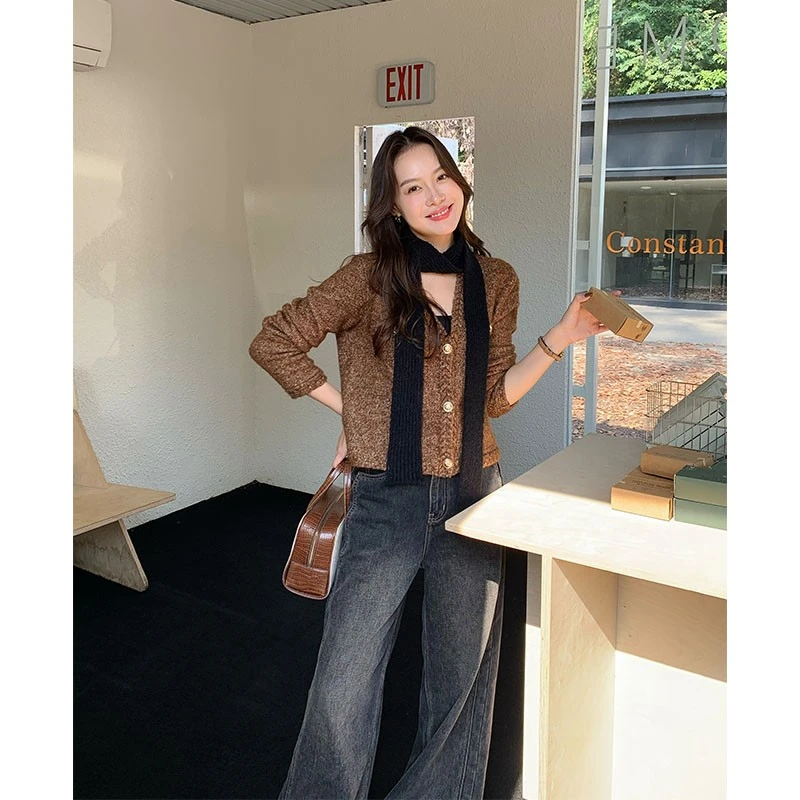 【特价捡漏】麻花开衫软金葱羊毛混纺|短款针织美洋MEIYANG