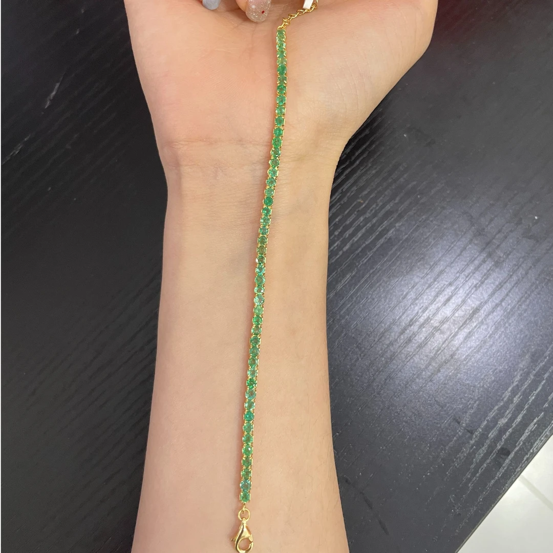 祖母绿链条天然正绿色