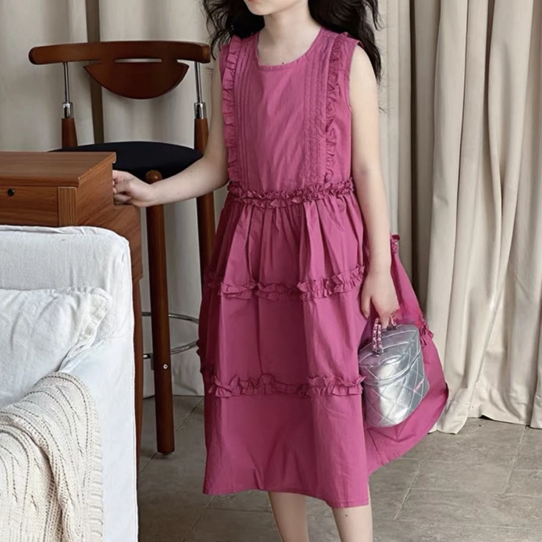 3000童装木耳花边连衣裙