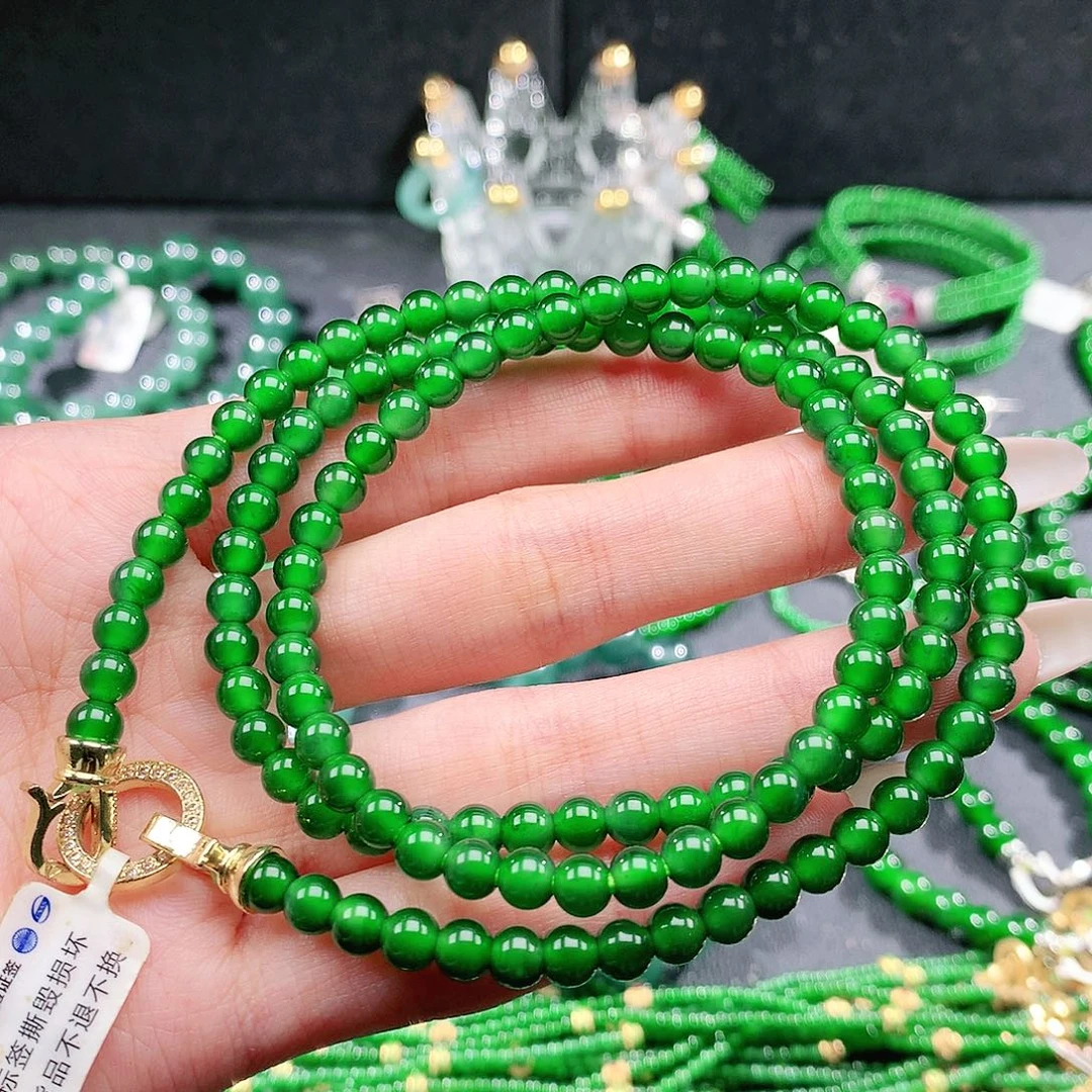 翡翠未镶嵌手链项链
