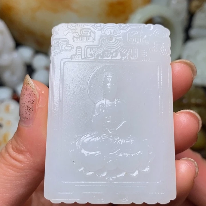 和田玉未镶嵌挂件