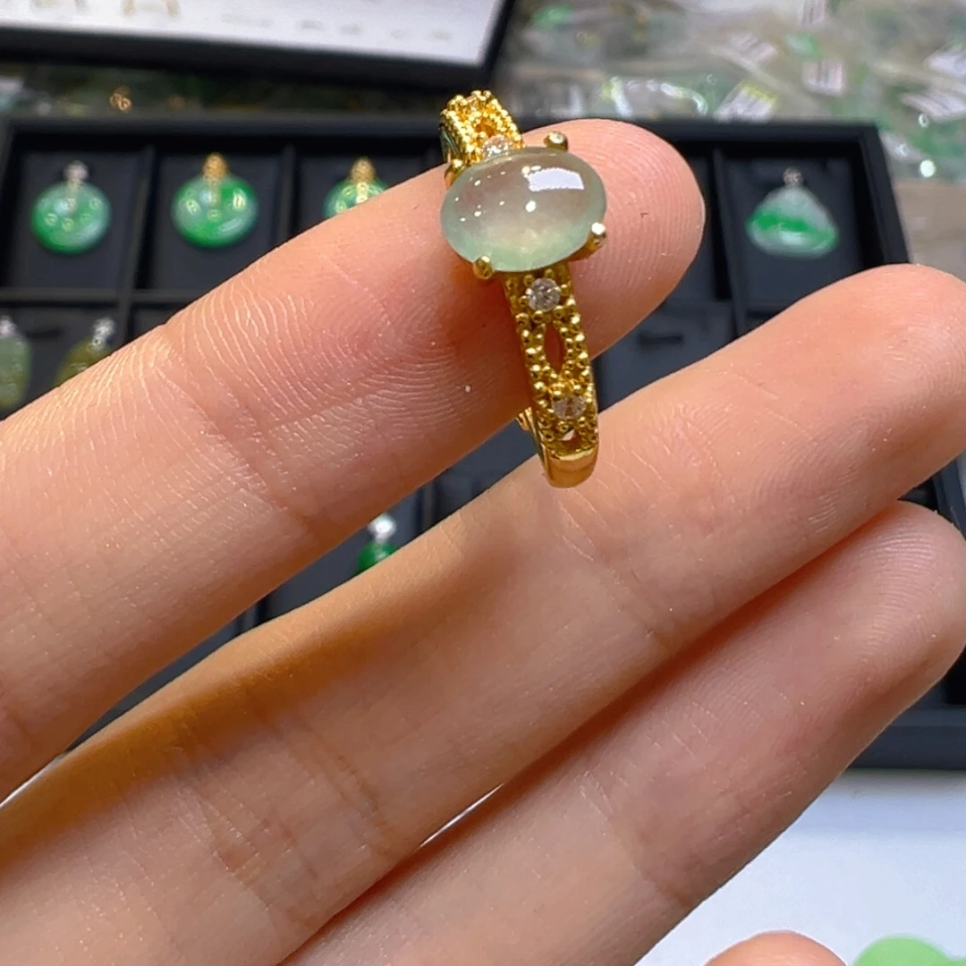 翡翠银S925镶嵌吊坠(不含链)