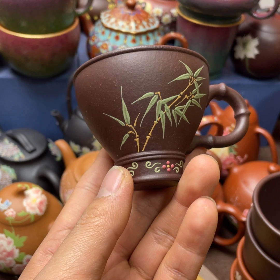 红泥茶杯紫砂主人杯100cc