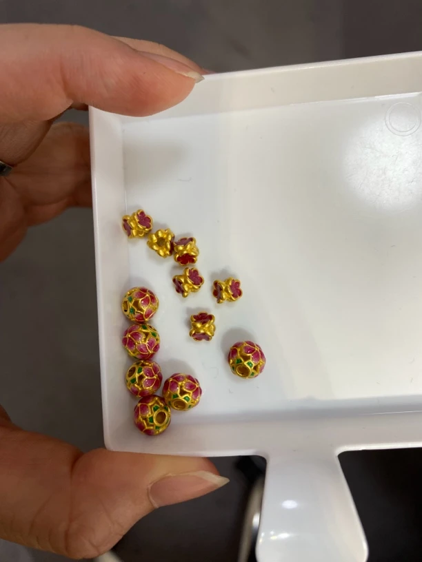 足金999烧蓝转运珠