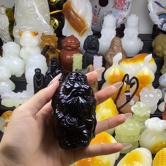 无花朵原石雕刻把件