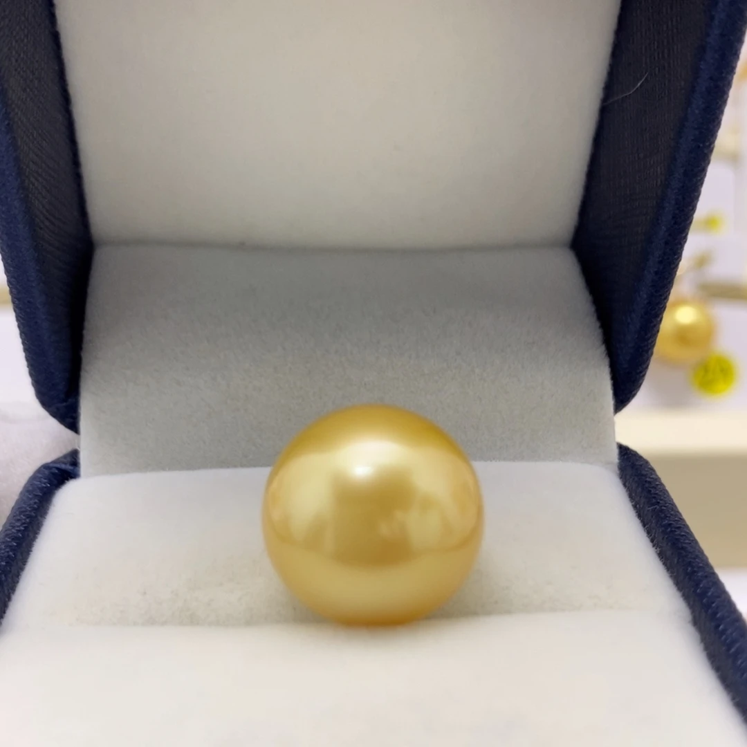 海水珍珠颈饰未镶嵌15mm南洋金珠裸珠