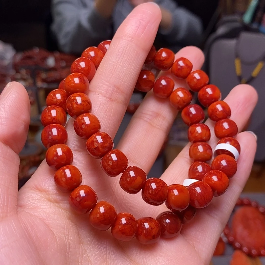 南红玛瑙单圈未镶嵌心*