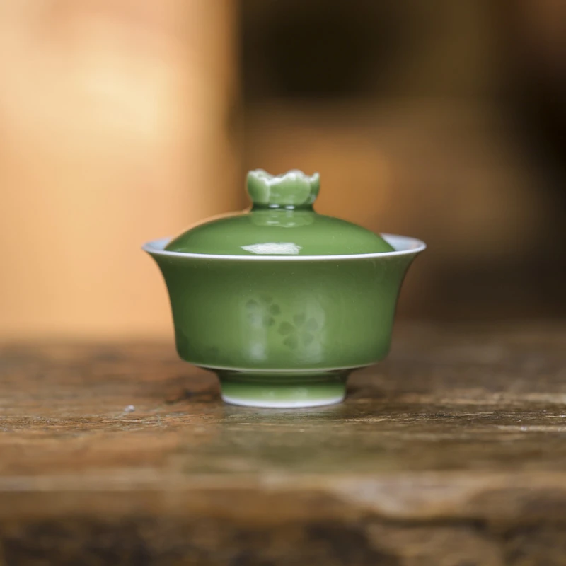 【好物】素和-烟绿弄梅盖碗