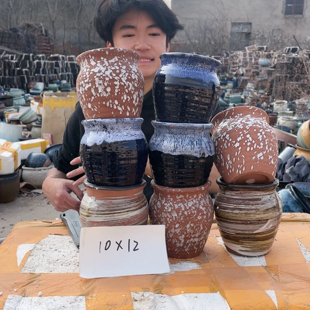 红陶宜兴紫砂花盆