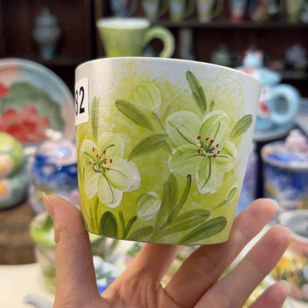 瓷片景德镇手绘高温釉下彩陶瓷茶具