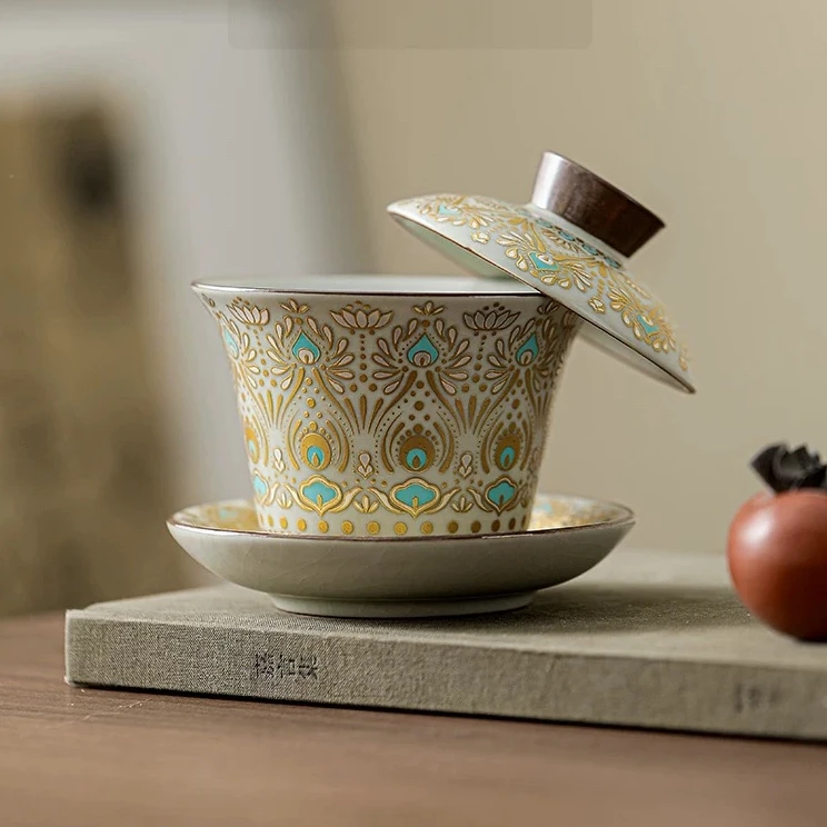 G2403-敦煌悬停三才盖碗