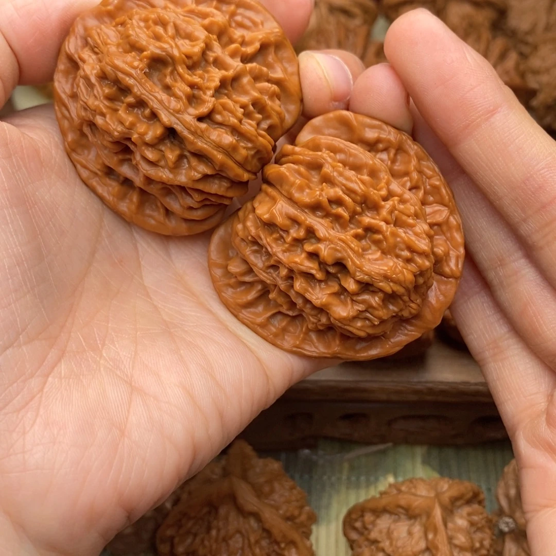 把件文玩核桃073号48全品三角楼