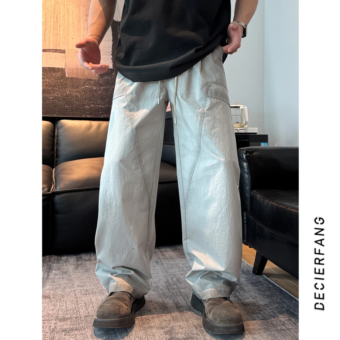 2025新款立体拼接伞兵裤重工宽松美式复古水洗春夏季休闲长裤
