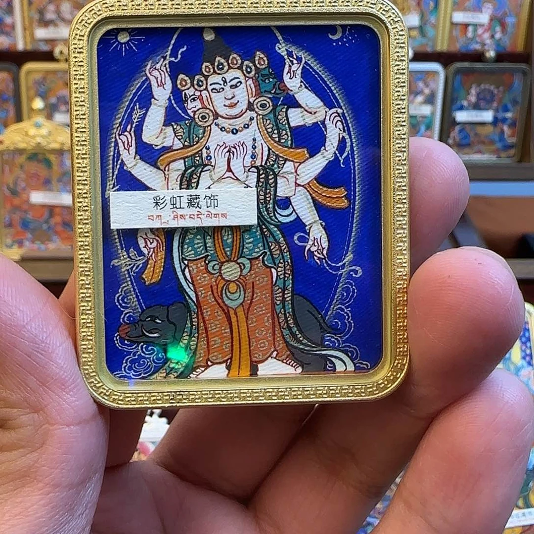 吊坠热贡纯手绘唐卡艺术