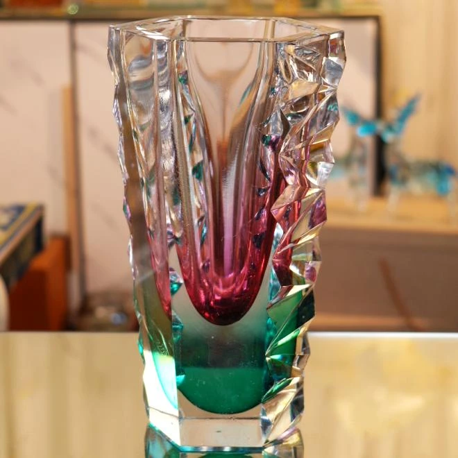 现代轻奢几何琉璃花瓶花器客厅玄关餐厅装饰花瓶摆件