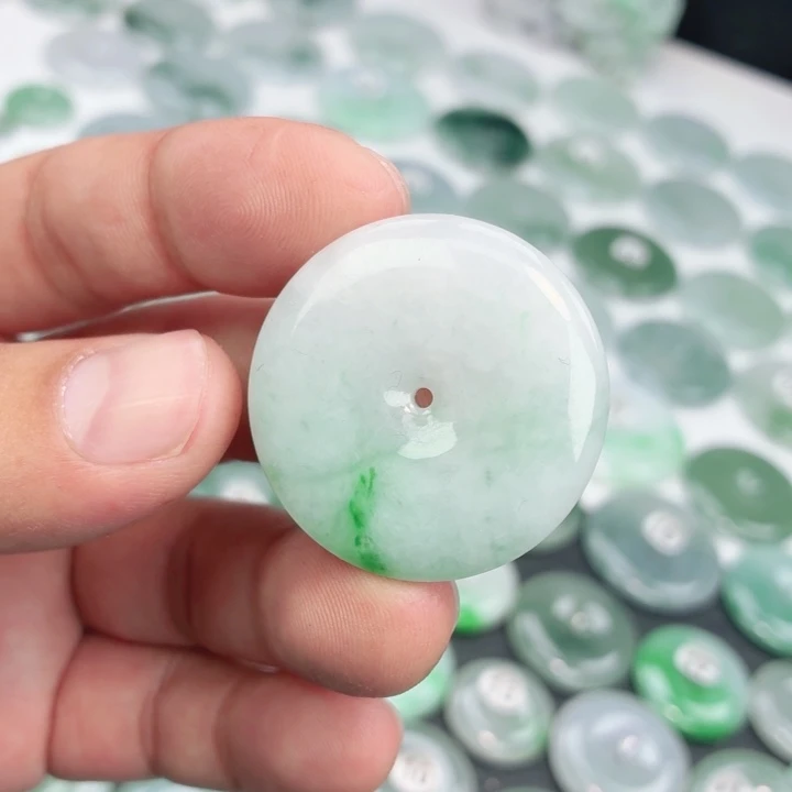 翡翠未镶嵌颈饰缅甸天然A货翡翠34.6-6.0