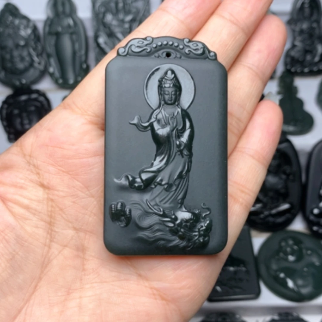 【闪购商品】颈饰未镶嵌和田玉尊*双面雕刻
