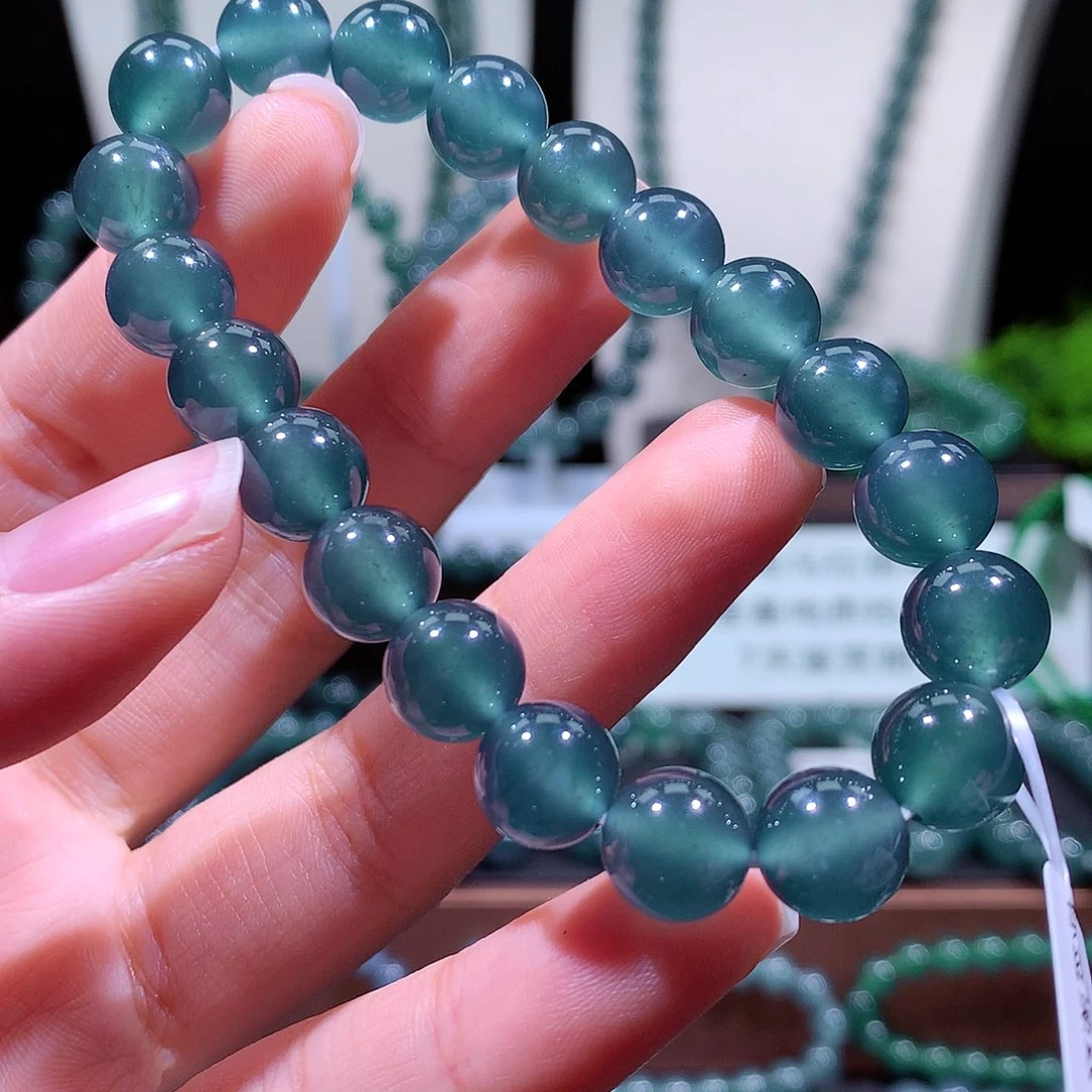 翡翠未镶嵌手链天然a货翡翠手串10