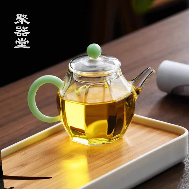 耐热玻璃迷你小茶壶透明泡茶壶茶水分离壶一人功夫茶壶单壶