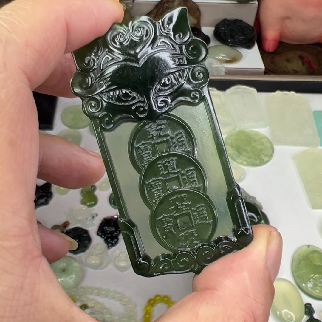 岫玉未镶嵌颈饰精品501高品