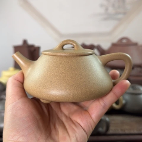 紫砂壶墨绿泥料220cc